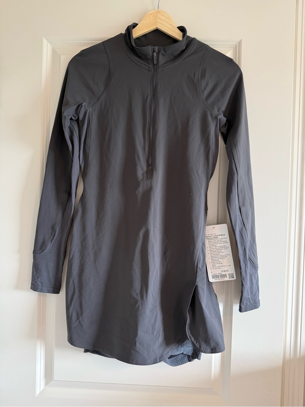 Lululemon nulux long sleeve tennis dress size 4 GGRE New
